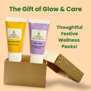 B'MN Ayurveda AHA+BHA Cleanser and Ultra Light Spf50 Combo Set