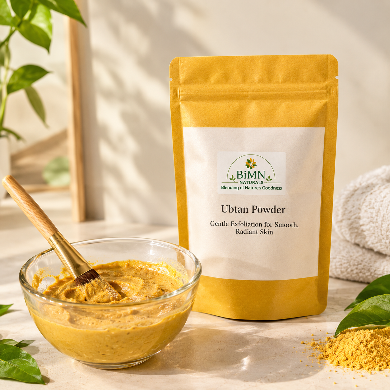 BMN Ayurveda Ubtan Powder application image